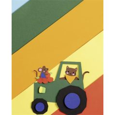   FOLIA Dekorkarton, 2 oldalas, A3, 300 g, 10 lap, FOLIA, „Basic”, vegyes színek