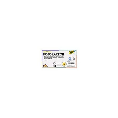 FOLIA Dekorkarton, 2 oldalas, 50x70 cm, 300 g, 10 lap, FOLIA, fehér
