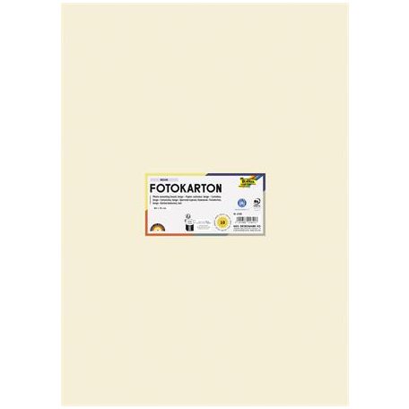 FOLIA Dekorkarton, 2 oldalas, 50x70 cm, 300 g, 10 lap, FOLIA, bézs