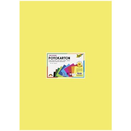 FOLIA Dekorkarton, 2 oldalas, 50x70 cm, 300 g, 10 lap, FOLIA, vegyes színek