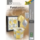 FOLIA Dekorkarton tömb, A4, 300 g, 10 lap, FOLIA, arany-ezüst