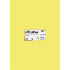   FOLIA Dekorkarton, 2 oldalas, 50x70 cm, 300 g, 10 lap, FOLIA, citromsárga