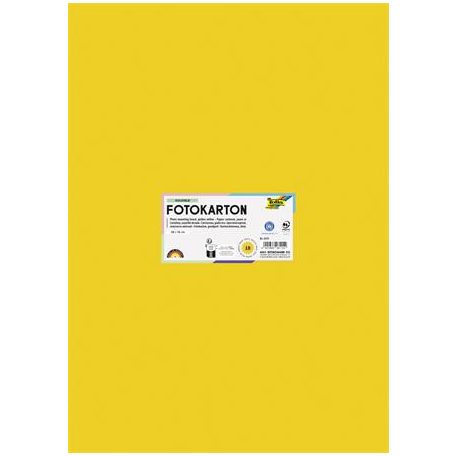 FOLIA Dekorkarton, 2 oldalas, 50x70 cm, 300 g, 10 lap, FOLIA, aranysárga