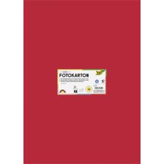   FOLIA Dekorkarton, 2 oldalas, 50x70 cm, 300 g, 10 lap, FOLIA, tűzpiros