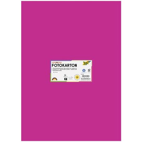 FOLIA Dekorkarton, 2 oldalas, 50x70 cm, 300 g, 10 lap, FOLIA, rózsaszín