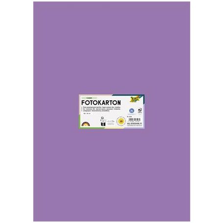 FOLIA Dekorkarton, 2 oldalas, 50x70 cm, 300 g, 10 lap, FOLIA, sötét orgonalila