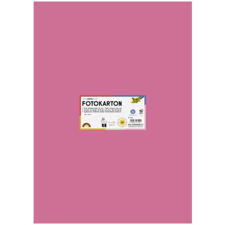 FOLIA Dekorkarton, 2 oldalas, 50x70 cm, 300 g, 10 lap, FOLIA, fáradt rózsaszín