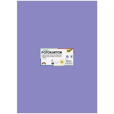FOLIA Dekorkarton, 2 oldalas, 50x70 cm, 300 g, 10 lap, FOLIA, ibolyakék