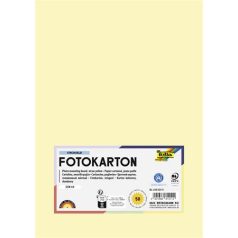   FOLIA Dekorkarton, 2 oldalas, A4, 300 g, 50 lap, FOLIA, szalmasárga