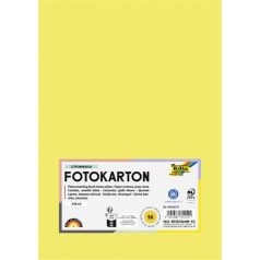   FOLIA Dekorkarton, 2 oldalas, A4, 300 g, 50 lap, FOLIA, citromsárga