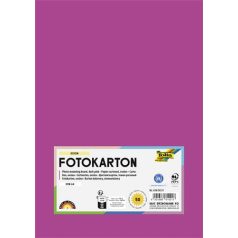   FOLIA Dekorkarton, 2 oldalas, A4, 300 g, 50 lap, FOLIA, sötétrózsaszín