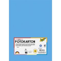   FOLIA Dekorkarton, 2 oldalas, A4, 300 g, 50 lap, FOLIA, óceánkék