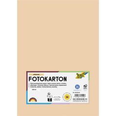   FOLIA Dekorkarton, 2 oldalas, A4, 300 g, 50 lap, FOLIA, barack