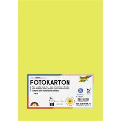   FOLIA Dekorkarton, 2 oldalas, A4, 300 g, 50 lap, FOLIA, limezöld