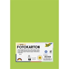   FOLIA Dekorkarton, 2 oldalas, A4, 300 g, 50 lap, FOLIA, tavaszzöld
