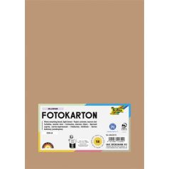   FOLIA Dekorkarton, 2 oldalas, A4, 300 g, 50 lap, FOLIA, világosbarna