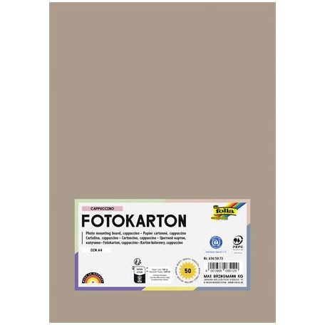 FOLIA Dekorkarton, 2 oldalas, A4, 300 g, 50 lap, FOLIA, cappuccino