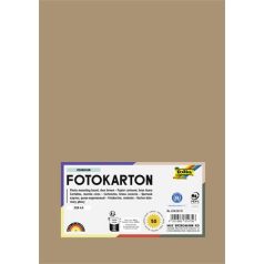   FOLIA Dekorkarton, 2 oldalas, A4, 300 g, 50 lap, FOLIA, őzbarna