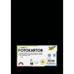   FOLIA Dekorkarton, 2 oldalas, A4, 300 g, 50 lap, FOLIA, fekete