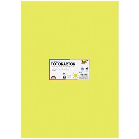 FOLIA Dekorkarton, 2 oldalas, 50x70 cm, 300 g, 10 lap, FOLIA, lime
