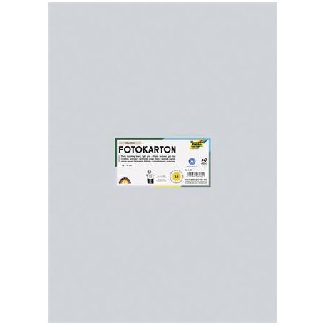 FOLIA Dekorkarton, 2 oldalas, 50x70 cm, 300 g, 10 lap, FOLIA, halvány szürke