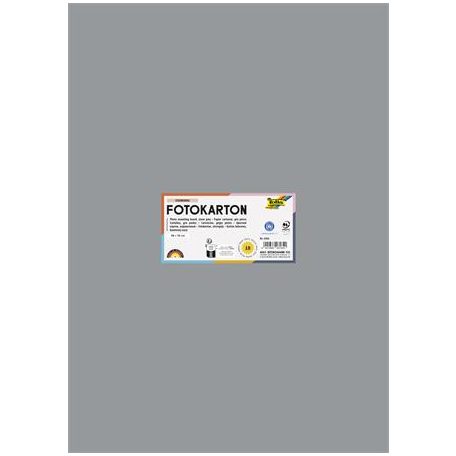 FOLIA Dekorkarton, 2 oldalas, 50x70 cm, 300 g, 10 lap, FOLIA, kőszürke