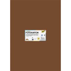   FOLIA Dekorkarton, 2 oldalas, 50x70 cm, 300 g, 10 lap, FOLIA, csokoládébarna