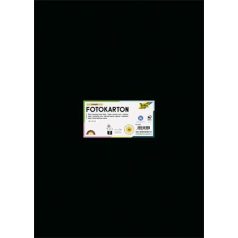   FOLIA Dekorkarton, 2 oldalas, 50x70 cm, 300 g, 10 lap, FOLIA, fekete