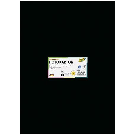 FOLIA Dekorkarton, 2 oldalas, 50x70 cm, 300 g, 10 lap, FOLIA, fekete