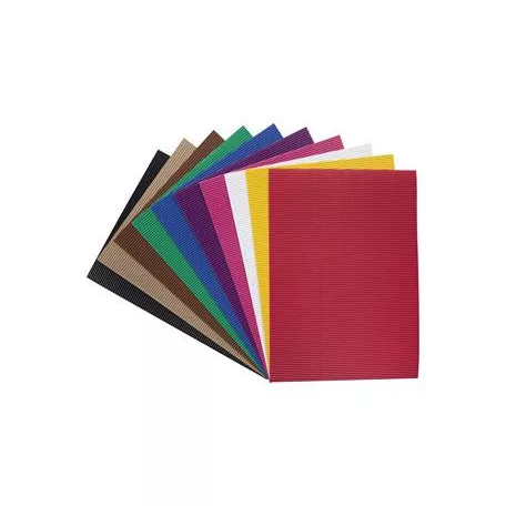 FOLIA Hullámkarton, 35x50 cm, 10 lap, FOLIA, vegyes színek
