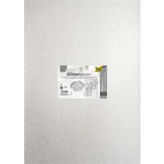   FOLIA Dekorkarton tömb, csillámos, 1 oldalas, 50x70 cm, 300g, 5 lap, FOLIA, ezüst