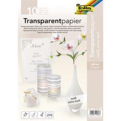 FOLIA Pauszpapír, A4, 115 g, 10 lap, FOLIA, fehér