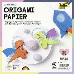   FOLIA Origami papír, 20x20 cm, 70 g, 100 lap, FOLIA, vegyes színek
