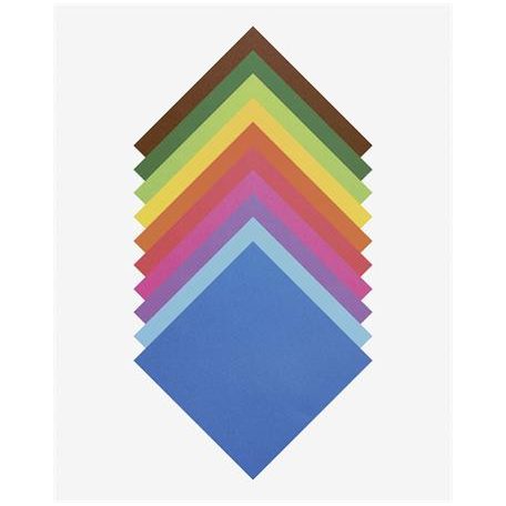 FOLIA Origami papír, 20x20 cm, 70 g, 100 lap, FOLIA, vegyes színek