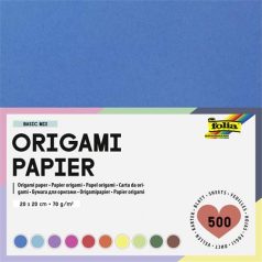   FOLIA Origami papír, 20x20 cm, 70 g, 500 lap, FOLIA, vegyes színek