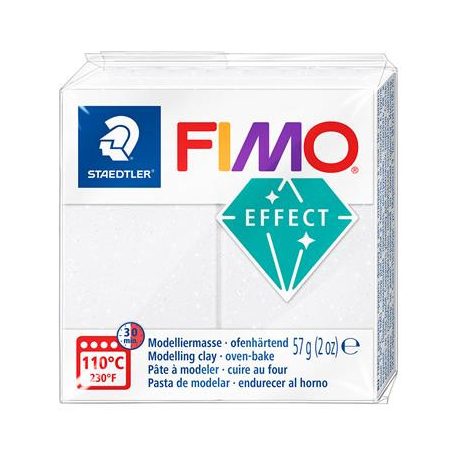 FIMO Gyurma, 57 g, égethető, FIMO "Effect", csillámos fehér