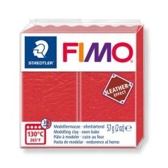   FIMO Gyurma, 57 g, égethető, FIMO "Leather Effect", dinnyepiros