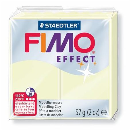 FIMO Gyurma, 57 g, égethető, FIMO "Effect", sötétben világító