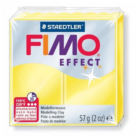 FIMO Gyurma, 57 g, égethető, FIMO "Effect", áttetsző sárga