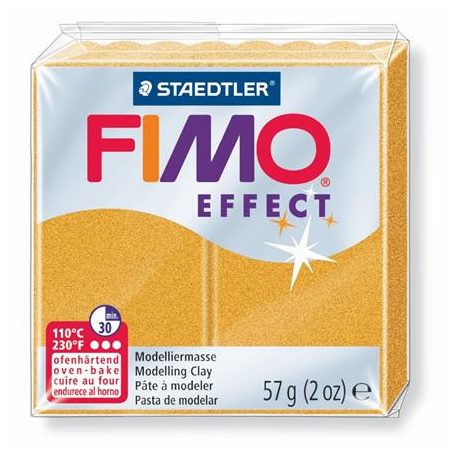 FIMO Gyurma, 57 g, égethető, FIMO "Effect", metál arany
