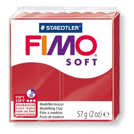 FIMO Gyurma, 57 g, égethető, FIMO "Soft", karácsonyi piros