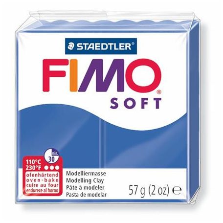 FIMO Gyurma, 57 g, égethető, FIMO "Soft", fényes kék