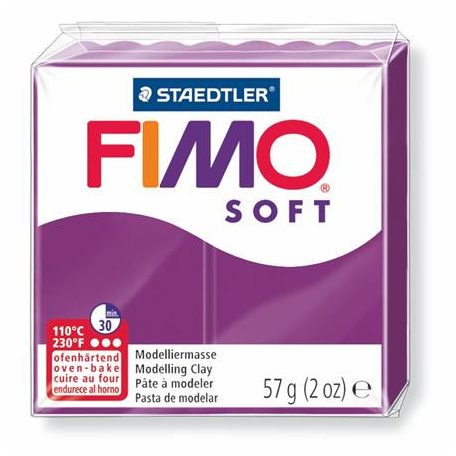 FIMO Gyurma, 57 g, égethető, FIMO "Soft", bíborlila