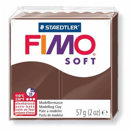 FIMO Gyurma, 57 g, égethető, FIMO "Soft", csokoládé