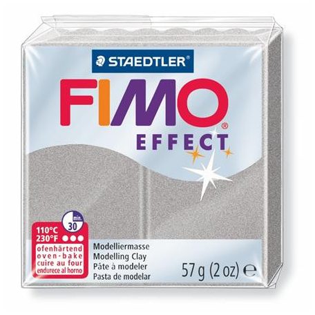 FIMO Gyurma, 57 g, égethető, FIMO "Effect", ezüst