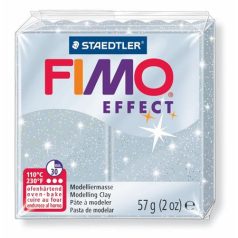   FIMO Gyurma, 57 g, égethető, FIMO "Effect", csillámos ezüst