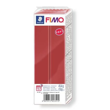 FIMO Gyurma, 454 g, égethető, FIMO "Soft", karácsonypiros