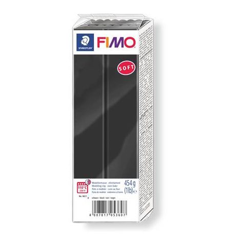 FIMO Gyurma, 454 g, égethető, FIMO "Soft", fekete