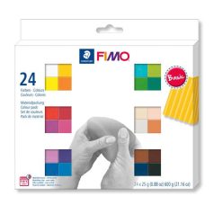   FIMO Gyurma, készlet, 24x25g, égethető, FIMO "Soft Basic", 24 különböző szín