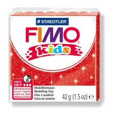   FIMO Gyurma, 42 g, égethető, FIMO "Kids", glitteres piros